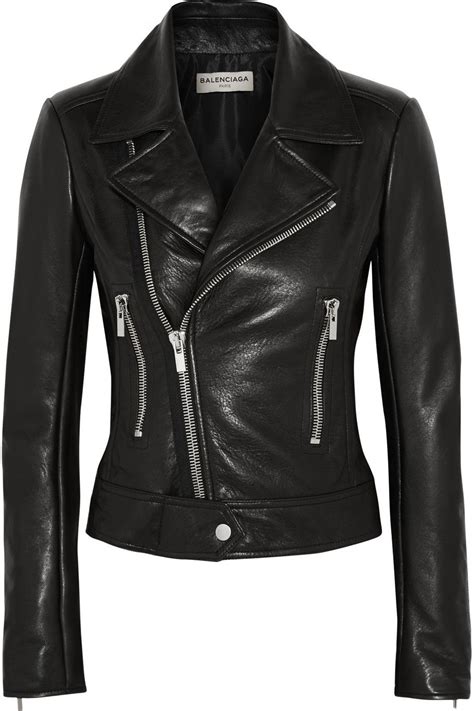 balenciaga leather jacket women